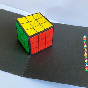 Rubik kocka születésnapi képeslap, bűvös kocka - otthon & életmód - papír, írószer - ajándékozás kellékei - képeslap, üdvözlőlap - Meska.hu