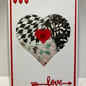 Valentin napi szerelmes képeslap, ajándékkísérő, szív, szerelem - otthon & életmód - papír, írószer - Meska.hu