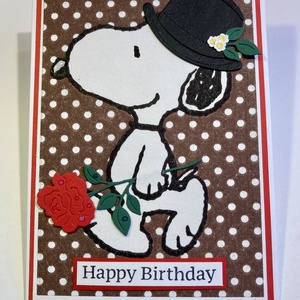 Snoopy  képeslap, Otthon & Életmód, Papír, írószer, Képeslap, üdvözlőlap, Decoupage, transzfer és szalvétatechnika, Papírművészet, MESKA
