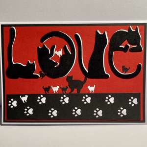 Valentin napi képeslap cicabarátoknak, ajándékkísérő - otthon & életmód - papír, írószer - Meska.hu