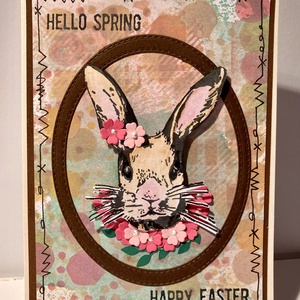 Húsvéti nyúl, nyuszi képeslap, ajándékkísérő - otthon & életmód - papír, írószer - Meska.hu