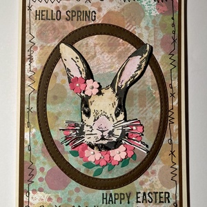 Húsvéti nyúl, nyuszi képeslap, ajándékkísérő - otthon & életmód - papír, írószer - Meska.hu