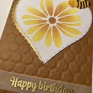 Virág  méhecske, születésnapi képeslap - otthon & életmód - papír, írószer - Meska.hu