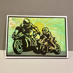 Motoros képeslap, ajándékkísérő - otthon & életmód - papír, írószer - ajándékozás kellékei - képeslap, üdvözlőlap - Meska.hu