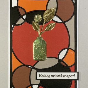 Születésnapi, névnapi,  képeslap, mozaik, Otthon & Életmód, Papír, írószer, Ajándékozás kellékei, Képeslap, üdvözlőlap, Papírművészet, MESKA