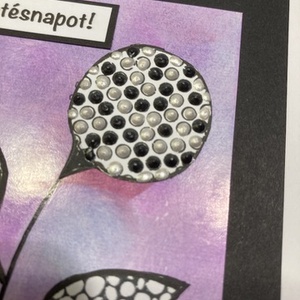 Virág, absztrakt születésnapi, névnapi képeslap - otthon & életmód - papír, írószer - ajándékozás kellékei - képeslap, üdvözlőlap - Meska.hu