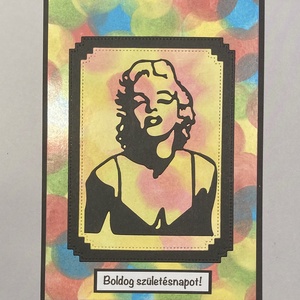 Marilyn Monroe születésnapi képeslap - otthon & életmód - papír, írószer - ajándékozás kellékei - képeslap, üdvözlőlap - Meska.hu