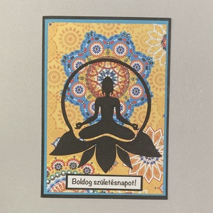 Buddha képeslap, üdvözlőlap, Ázsia, Kelet,, Otthon & Életmód, Papír, írószer, Ajándékozás kellékei, Képeslap, üdvözlőlap, Papírművészet, MESKA