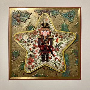 Diótörő karácsonyi képeslap, 3D, ajándékkísérő - Meska.hu