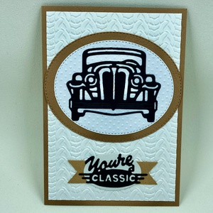 Autós képeslap férfiaknak, old timer, autó, veterán, retró, vintage, Otthon & Életmód, Papír, írószer, Ajándékozás kellékei, Képeslap, üdvözlőlap, Papírművészet, MESKA