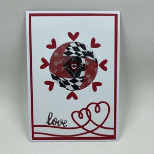 Valentin napi szerelmes képeslap, ajándékkísérő, szív, szerelem - Meska.hu