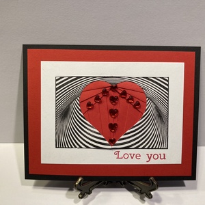 Valentin napi szerelmes képeslap, ajándékkísérő, szív, szerelem - otthon & életmód - papír, írószer - ajándékozás kellékei - képeslap, üdvözlőlap - Meska.hu