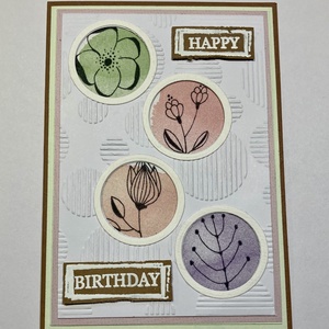 Virágos születésnapi képeslap, ajándékkísérő, Otthon & Életmód, Papír, írószer, Ajándékozás kellékei, Képeslap, üdvözlőlap, Papírművészet, MESKA