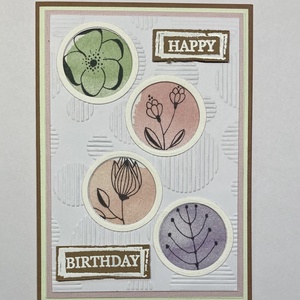 Virágos születésnapi képeslap, ajándékkísérő - otthon & életmód - papír, írószer - ajándékozás kellékei - képeslap, üdvözlőlap - Meska.hu