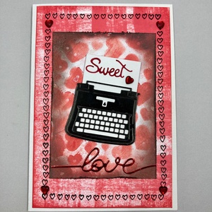 Valentin napi szerelmes képeslap, ajándékkísérő, szív, szerelem, Otthon & Életmód, Papír, írószer, Ajándékozás kellékei, Képeslap, üdvözlőlap, Papírművészet, MESKA