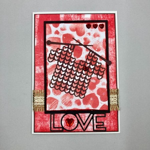 Valentin napi szerelmes képeslap, ajándékkísérő, szív, szerelem - Meska.hu