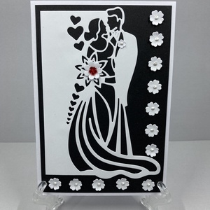 Esküvői képeslap 3D - otthon & életmód - papír, írószer - ajándékozás kellékei - képeslap, üdvözlőlap - Meska.hu