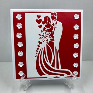 Esküvői képeslap 3D - otthon & életmód - papír, írószer - ajándékozás kellékei - képeslap, üdvözlőlap - Meska.hu