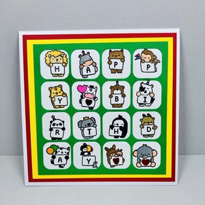 Szines  képeslap születésnapra,  ajándékkísérő zsúrra, Otthon & Életmód, Papír, írószer, Ajándékozás kellékei, Képeslap, üdvözlőlap, Papírművészet, MESKA