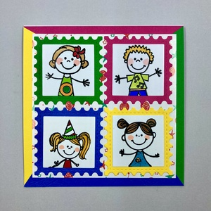 Szines  képeslap születésnapra, névnapra, gyereknapra, ajándékkísérő zsúrra, Otthon & Életmód, Papír, írószer, Ajándékozás kellékei, Képeslap, üdvözlőlap, Papírművészet, MESKA