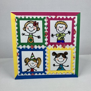 Szines  képeslap születésnapra, névnapra, gyereknapra, ajándékkísérő zsúrra - otthon & életmód - papír, írószer - ajándékozás kellékei - képeslap, üdvözlőlap - Meska.hu