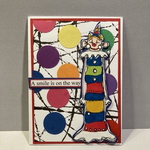 Bohóc születésnapi képeslap, cirkusz, clown, Otthon & Életmód, Papír, írószer, Ajándékozás kellékei, Képeslap, üdvözlőlap, Papírművészet, MESKA