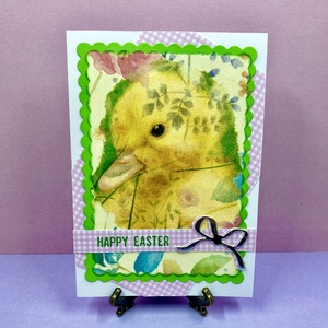 Húsvéti kiskacsa képeslap, ajándékkísérő - ünnepi díszek, dekorációk - húsvéti díszek és dekorációk - húsvéti képeslapok - Meska.hu