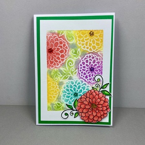 Virágos képeslap, ajándékkísérő - otthon & életmód - papír, írószer - ajándékozás kellékei - képeslap, üdvözlőlap - Meska.hu