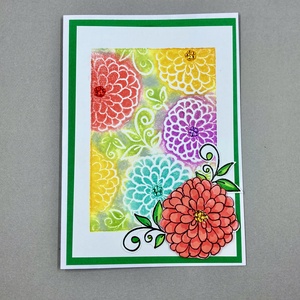 Virágos képeslap, ajándékkísérő, Otthon & Életmód, Papír, írószer, Ajándékozás kellékei, Képeslap, üdvözlőlap, Papírművészet, MESKA