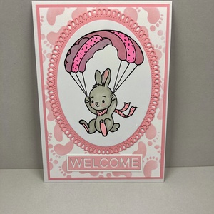 Babaköszöntő képeslap , kislány/kisfiú, Isten hozott! - otthon & életmód - papír, írószer - ajándékozás kellékei - képeslap, üdvözlőlap - Meska.hu