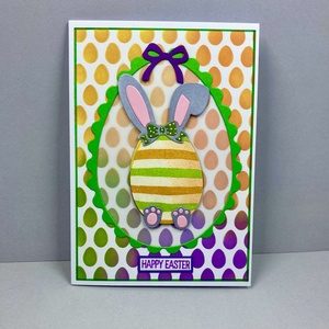 Húsvéti nyúl, nyuszi képeslap, ajándékkísérő - Meska.hu