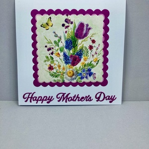 Anyáknapi virágos képeslap - otthon & életmód - papír, írószer - ajándékozás kellékei - képeslap, üdvözlőlap - Meska.hu