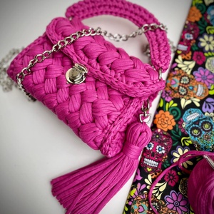 Horgolt crossbody - táska & tok - kézitáska & válltáska - alkalmi táska - Meska.hu