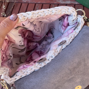 Horgolt crossbody - táska & tok - kézitáska & válltáska - alkalmi táska - Meska.hu