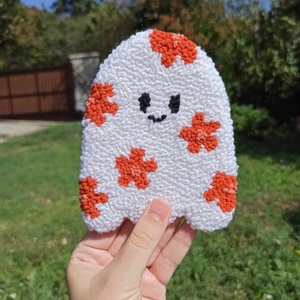 Halloween virágos szellem poháralátét - Meska.hu