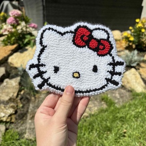 Hello Kitty poháralátét, Otthon & Életmód, Konyhafelszerelés, tálalás, Tálalás, Tányér- és poháralátét, Hímzés, MESKA