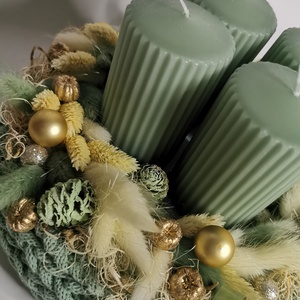 Adventi, karácsonyi asztaldísz ajtódísz - karácsony - adventi díszek - adventi koszorú - Meska.hu