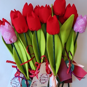Varrott tulipán - otthon & életmód - dekoráció - virágdísz és tartó - csokor & virágdísz - Meska.hu