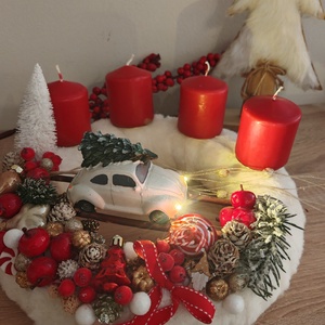 Adventi koszorú - karácsony - adventi díszek - adventi koszorú - Meska.hu