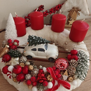 Adventi koszorú - karácsony - adventi díszek - adventi koszorú - Meska.hu