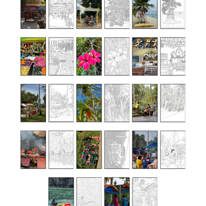 Fülöp-szigetek színezőfüzet, 14db kontúrrajz saját fotó alapján - művészet - grafika & illusztráció - digitális - Meska.hu