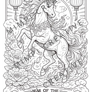 TŰZ LÓ éve színező füzet, 20 db kontúrrajz - művészet - grafika & illusztráció - digitális - Meska.hu