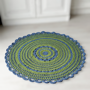 Horgolt szőnyeg- mandala - Meska.hu