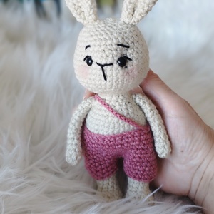 Horgolt nyuszi  - játék & sport - plüssállat & játékfigura - nyuszi - Meska.hu