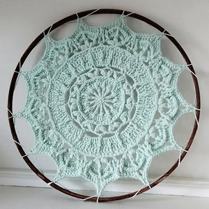 Horgolt mandala falidísz - Meska.hu