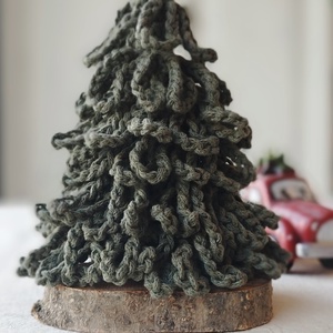 Horgolt fenyő , Karácsony, Adventi díszek, Adventi asztaldísz, Horgolás, MESKA