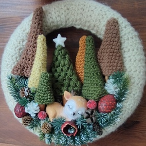 Téli kopogtató - otthon & életmód - dekoráció - ajtó- és ablak dekoráció - ajtódísz & kopogtató - Meska.hu