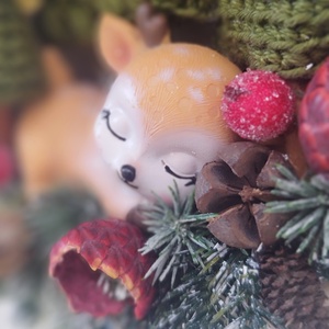 Téli kopogtató, Otthon & Életmód, Dekoráció, Ajtó- és ablak dekoráció, Ajtódísz & Kopogtató, Horgolás, Mindenmás, MESKA