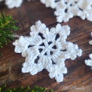 Horgolt hópehely karácsonyfadísz  - Meska.hu