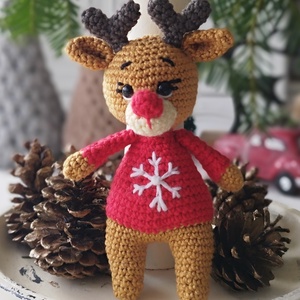 Horgolt rénszarvas -Pöttöm - Meska.hu